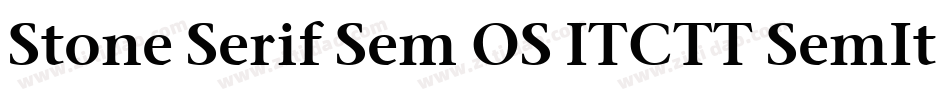 Stone Serif Sem OS ITCTT SemIta字体转换